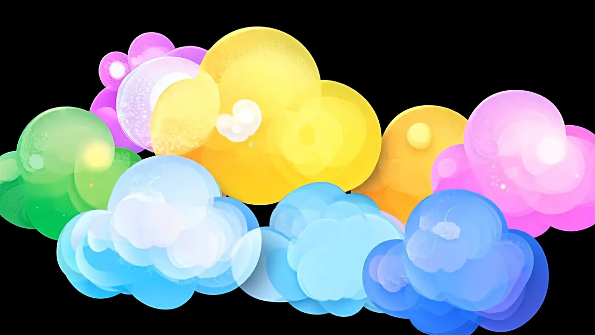 Dynamic Colorful Cloud Transition for Playful Videos